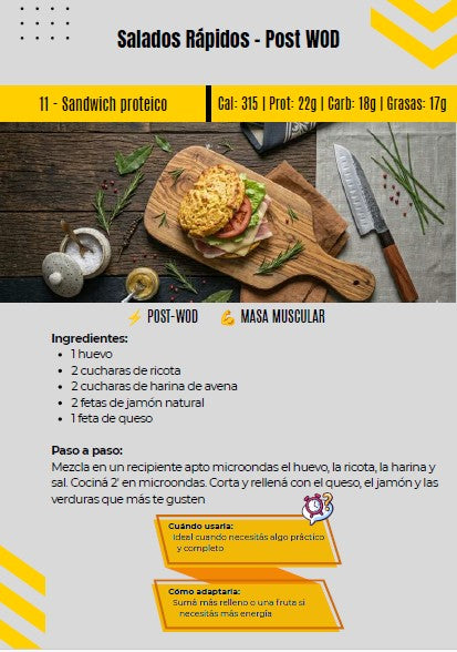 Comidas post WOD